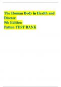 The Human Body in Health and Disease  9th Edition  Patton TEST BANK