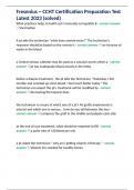 Fresenius ~ CCHT Certification Preparation Test  Latest 2023 &lpar;solved&rpar;