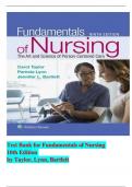 Test Bank for Fundamentals of Nursing  10th Edition  by Taylor, Lynn, Bartlett