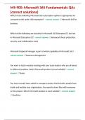 MS-900&colon; Microsoft 365 Fundamentals QAs &lpar;correct solutions&rpar;
