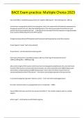 BACE Exam practice&colon; Multiple Choice 2023
