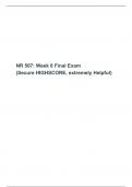 NR 507 Final Exam (Version 5), NR 507: Advanced Pathophysiology, Chamberlain College of Nursing.