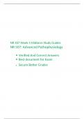 NR 507 Mid Term Study Guide (Set-2)/ NR 507 Week 4 Midterm Study Guides, NR 507: Advanced Pathophysiology, Chamberlain 