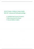 NR 507 Mid Term Study Guide (Set-1)/ NR 507 Week 4 Midterm Study Guides, NR 507: Advanced Pathophysiology, Chamberlain 