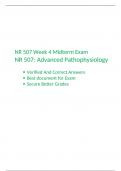 NR 507 Midterm Exam / NR 507 WEEK 4 Midterm Exam (Version-6), NR 507: Advanced Pathophysiology, Chamberlain 