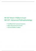 NR 507 Midterm Exam / NR 507 WEEK 4 Midterm Exam (Version-3), NR 507: Advanced Pathophysiology, Chamberlain 