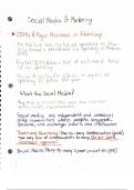 Written notes on social media marketing