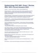 Epidemiology PHC 6001&colon; Exam 1 Review With 100&percnt; Correct Answers 2023