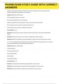 Pharmacology Exam Study Guide Test Bank_Complete Latest 2022/2023|Keiser University - NURSING 1140 Pharm Exam study guide