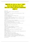 COMPLETE 6th Edition Basic IAHSS Training 338 Questions ALL SOLUTION LATEST EDITION GUARANTEED GRADE A&plus;