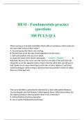 HESI - Fundamentals practice questions 300 PLUS Q/A