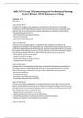 NUR 2474 Exam 2 Pharmacology for Professional Nursing Exam 2 (Latest 2023) Rasmussen College
