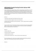 VATI Medical Surgical Nursing Practice Quizzes With Verified Answers 