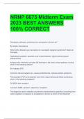 NRNP 6675 Midterm Exam 2023 BEST ANSWERS  100% CORRECT