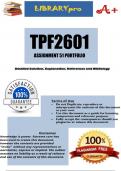 TPF2601 Assignment 51 (COMPLETE ANSWERS PORTFOLIO) 2024