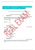 NRNP 6531 Final Exam Compilation For 2023 (Score  100%) GRADED A 5 LATEST VERSION