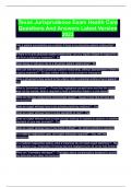 Texas Jurisprudence Exam Health Care Questions And Answers Latest Version 2023