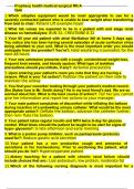 Prophecy health medical surgical RN A 100&percnt; VERIFIED Questions With Answers 2022