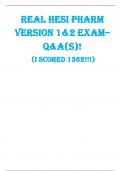 REAL HESI PHARM  Version 1&2 EXAM–  Q&A(s)!   (I scored 1362!!!)