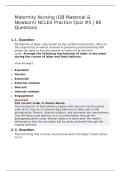 Maternity Nursing &lpar;OB Maternal & Newborn&rpar; NCLEX Practice Quiz &num;5 &vert; 80 Questions