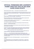 OFFICIAL TENNESSEE DMV LEARNER'S PERMIT PRACTICE TEST &num;3 2023 NEW GUIDE EXAM UPDATE