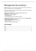 Samenvatting Management Accounting 2 + oefenopgaven