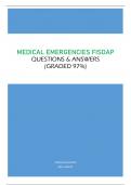 MEDICAL EMERGENCIES FISDAP - QUESTIONS & ANSWERS &lpar;GRADED 97&percnt;&rpar; VERIFIED SOLUTION BEST UPDATE