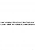 BIOL 180 Quiz5 Questions with Answers Latest Update Graded A&plus; - American Public University&period;