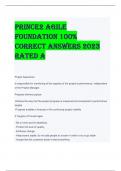 Prince2 Agile  Foundation 100&percnt;  CORRECT ANSWERS 2023  RATED A