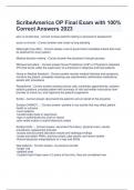 Final Exam Scribe America 2023 With Complete Solutions