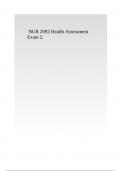 NUR 2092 Health Assessment Exam 2.