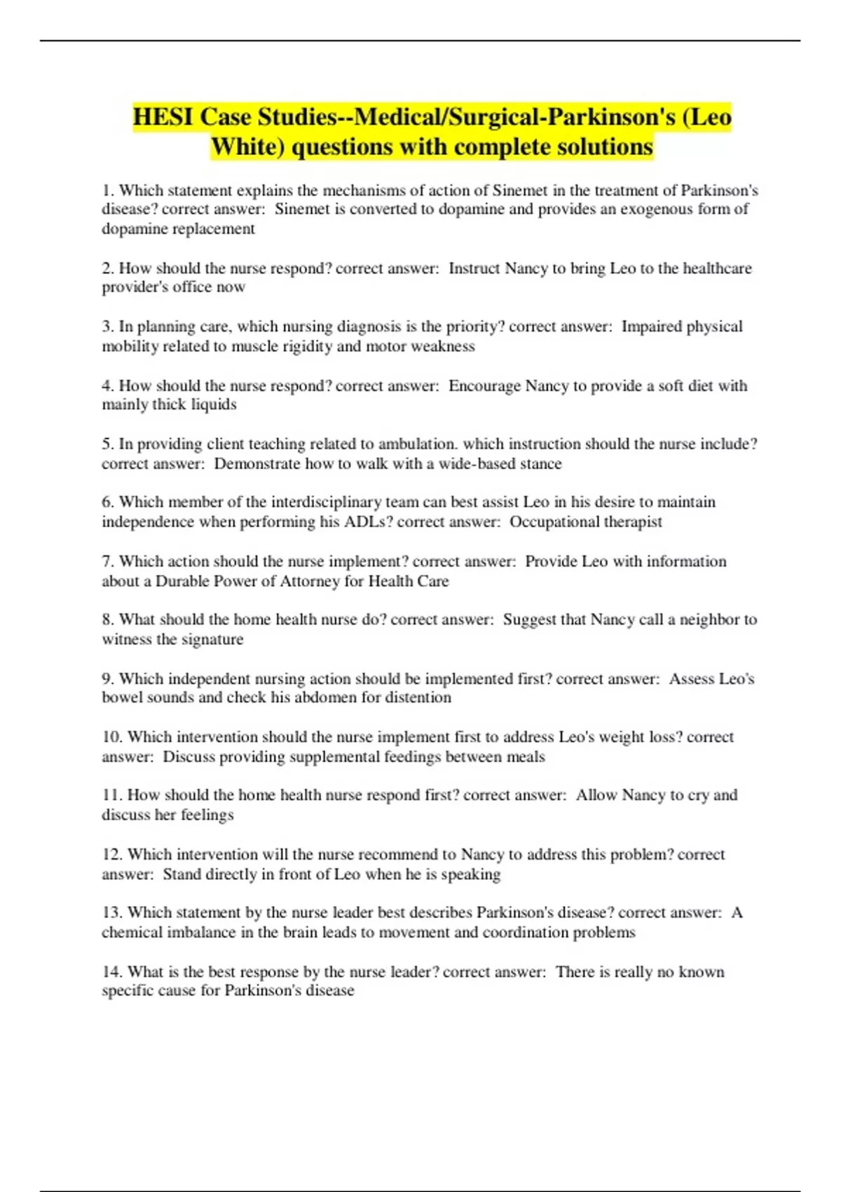 Hesi Case Studies: Mastering Loss, Grief, And Death - n7mo1s9