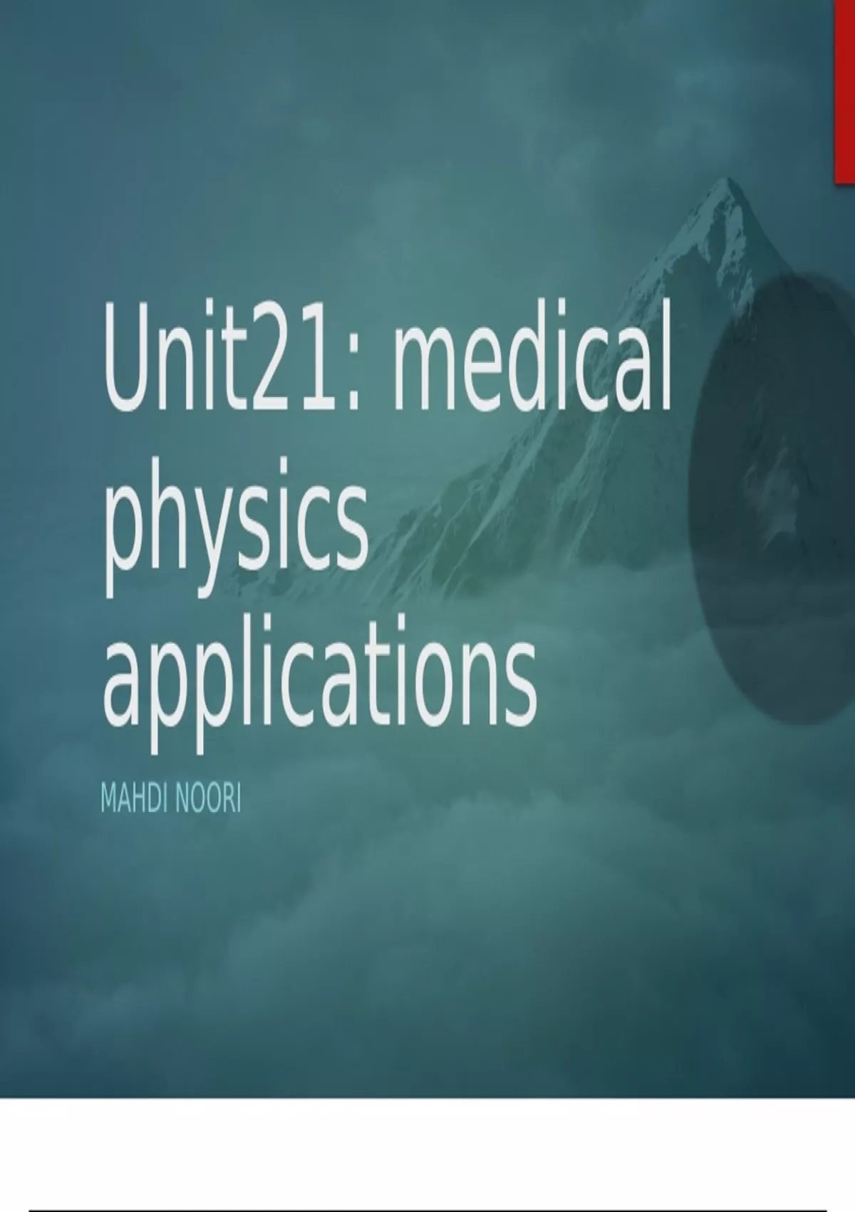 BTEC Applied Science physic Unit 21 learning aim A & B Unit 21