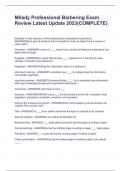Milady Professional Barbering Exam Review Latest Update 2023&lpar;COMPLETE&rpar; 