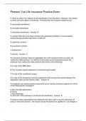 Pearson Vue Life Insurance Practice Exam