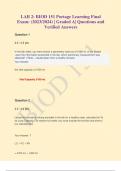 LAB 2: BIOD 151 Portage Learning Final Exam: (2023/2024) | Graded A| Questions and Verified Answers