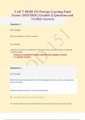 LAB 7: BIOD 151 Portage Learning Final Exam: (2023/2024) | Graded A| Questions and Verified Answers