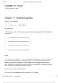 Nursing Diagnosis and Test Bank.