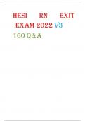HESI RN EXIT  EXAM 2022/2023 V3 160 QUESTIONS AND ANSWERS GRADED A