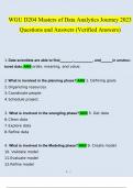 WGU D204 Masters of Data Analytics Journey 2023 Exam Questions and Answers (Verified Answers)