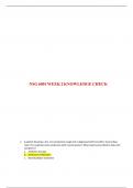 NSG 6001 WEEK 2 KNOWLEDGE CHECK