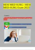 HESI MED SURG / HESI MED-SURG Exam 2023