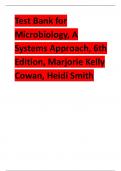 Test Bank for Microbiology, A Systems Approach, 6th Edition, Marjorie Kelly Cowan, Heidi Smith.