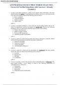 ATI PHARMACOLOGY PROCTORED EXAM 2021 -Correct & Verified Questions with Answers / AlreadyGraded A