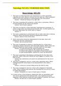 Neurology NCLEX &vert; VERIFIED SOLUTION