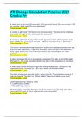 ATI Dosage Calculation Practice 2021 Graded A&plus;