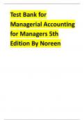 Test Bank for Managerial Accounting for Managers 5th Edition By Noreen.
