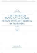 Test Bank for Sociology A Global Perspective 8th Edition by Ferrante&period;pdf