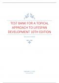 Test Bank for A Topical Approach to Lifespan Development 10th Edition By John Santrock&period;pdf