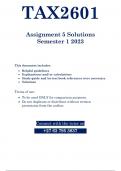 TAX2601 - ASSIGNMENT 5 SOLUTIONS (SEMESTER 01 - 2023)